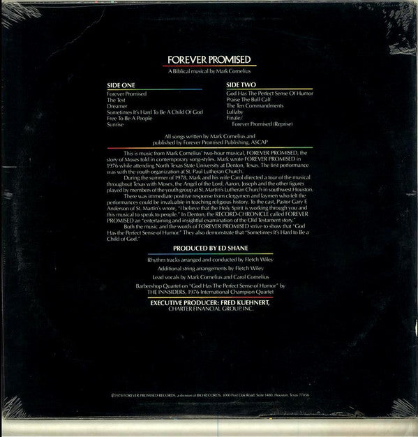 Mark Cornelius : Forever Promised  - A Biblical Musical (LP, Album, Pri)