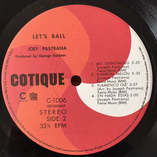Joey Pastrana And His Orchestra : Let's Ball (LP, Album, RE)