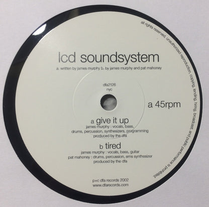 LCD Soundsystem : Give It Up (7", Single)