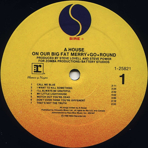 A House : On Our Big Fat Merry-Go-Round (LP, Album)