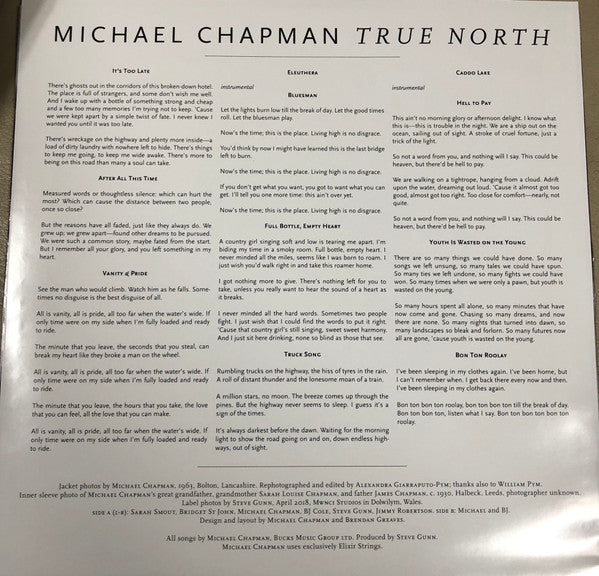 Michael Chapman (2) : True North (LP, Album, Ltd, Win)