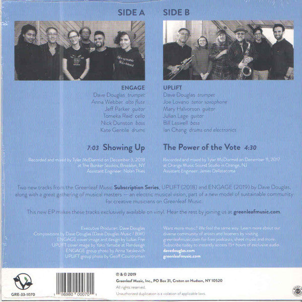 Dave Douglas : Showing Up / The Power Of The Vote (7", Single, Ltd)