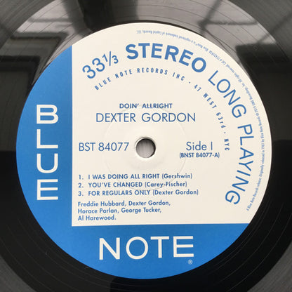 Dexter Gordon : Doin' Allright (LP, Album, RE, 180)