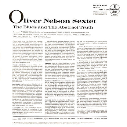 Oliver Nelson : The Blues And The Abstract Truth (LP, Album, RE)