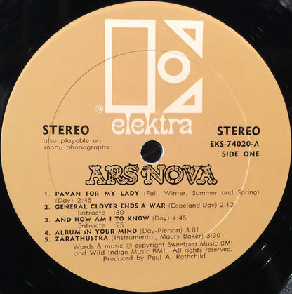 Ars Nova (3) : Ars Nova (LP, Album, All)