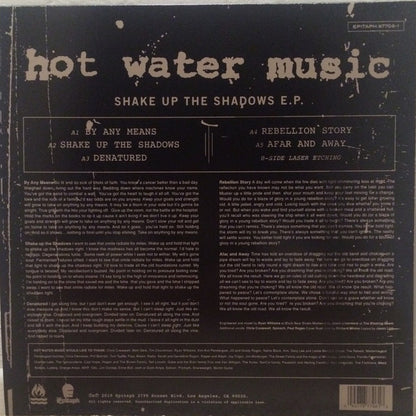 Hot Water Music : Shake Up The Shadows (LP, S/Sided, EP, Etch, Ltd)