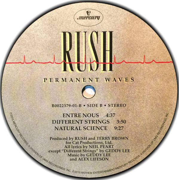 Rush : Permanent Waves (LP, Album, RE, RM, 180)