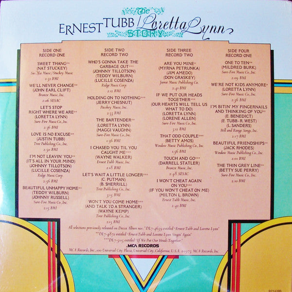 Ernest Tubb / Loretta Lynn : The Ernest Tubb / Loretta Lynn Story (2xLP, Comp, Club, RCA)