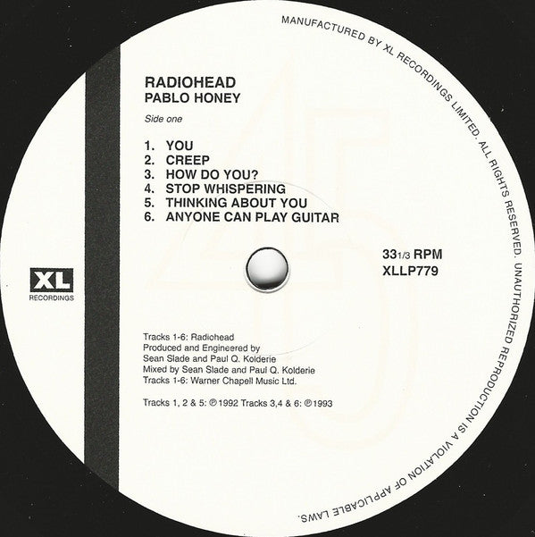 Radiohead: Pablo Honey (180g) Vinyl LP