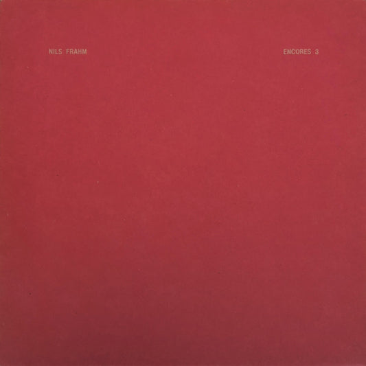 Nils Frahm : Encores 3 (12", EP)