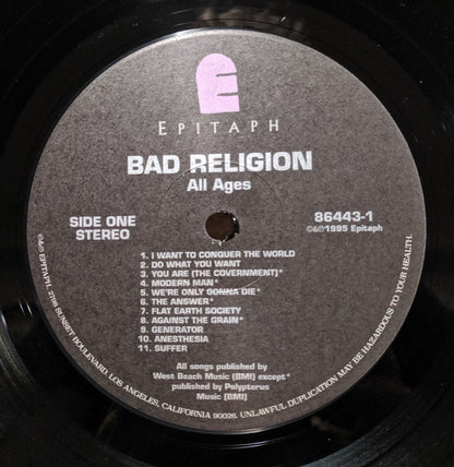 Bad Religion : All Ages (LP, Comp, RE, 180)