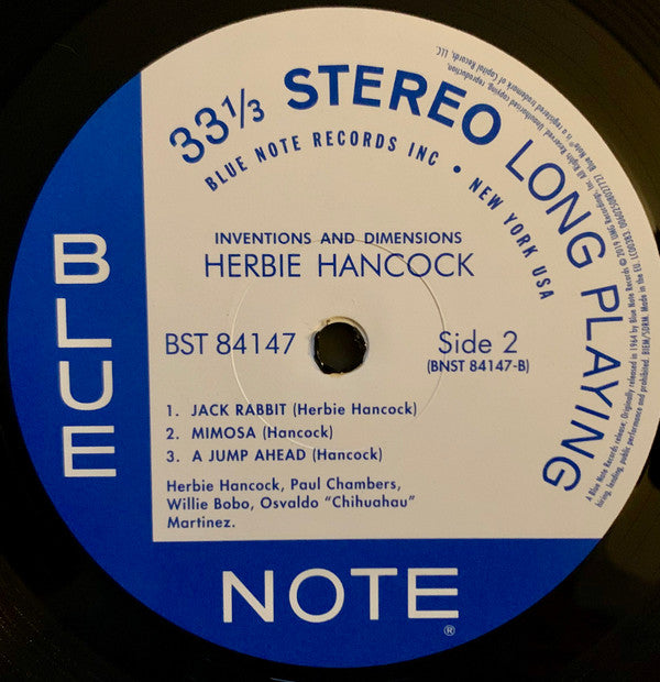 Herbie Hancock : Inventions & Dimensions (LP, Album, RE, 180)