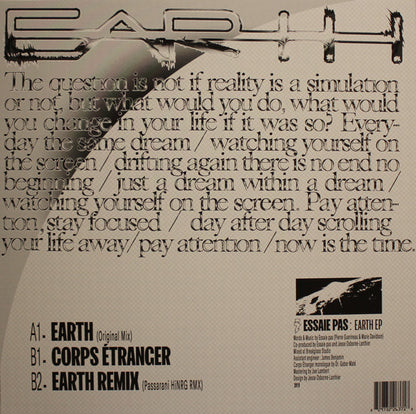 Essaie Pas : Earth (12", EP, "Ga)