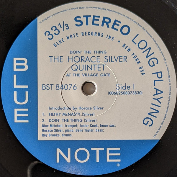 The Horace Silver Quintet - Doin' The Thing - At The Village Gate (LP,  Album, RE, 180)