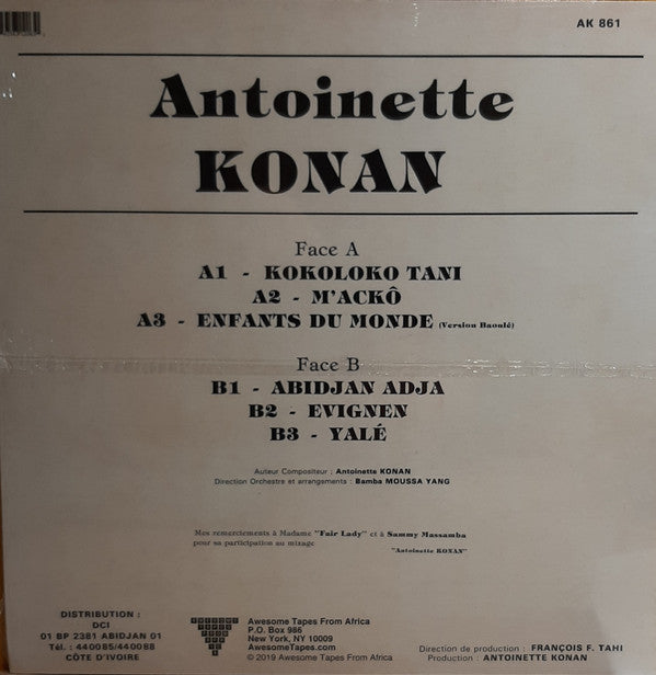 Antoinette Konan : Antoinette Konan (LP, Album, RE)