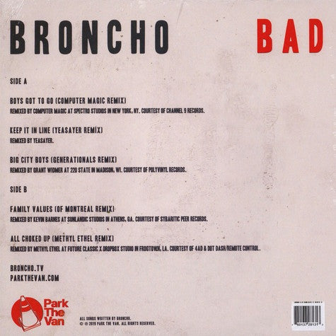 Broncho (2) : Bad (LP, Che)