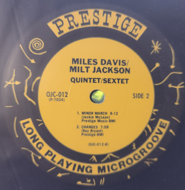 Miles Davis And Milt Jackson : Quintet/Sextet (LP, Album, Ltd, RE)