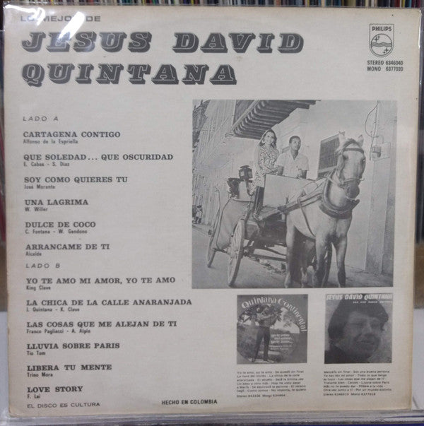 Jesus David Quintana : Lo Mejor De Jesus David Quintana (LP, Comp)