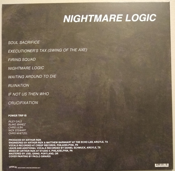 Power Trip (3) : Nightmare Logic (LP, Album, RP)