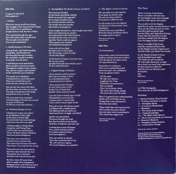 Rush : Hemispheres (LP, Album, RE, RM, 180)