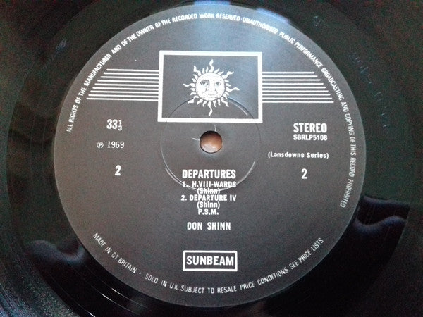 Don Shinn : Departures (LP, Album, Ltd, Num, RE, RM + 7", EP)