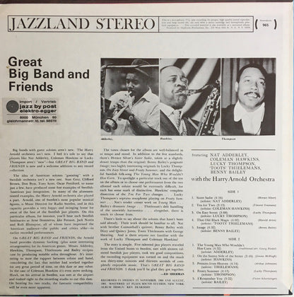 Nat Adderley, Coleman Hawkins, Lucky Thompson, The Harry Arnold Orchestra* : Great Big Band And Friends (LP, Album)