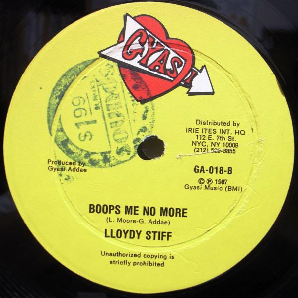 Lloyd-D-Stiff : Serious Lover / Boops Me No More (12")