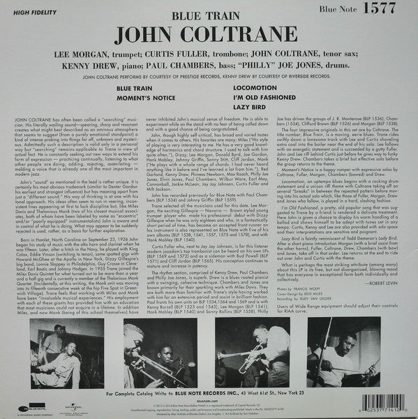 John Coltrane : Blue Train (LP, Album, Mono, RE, RM, 180)