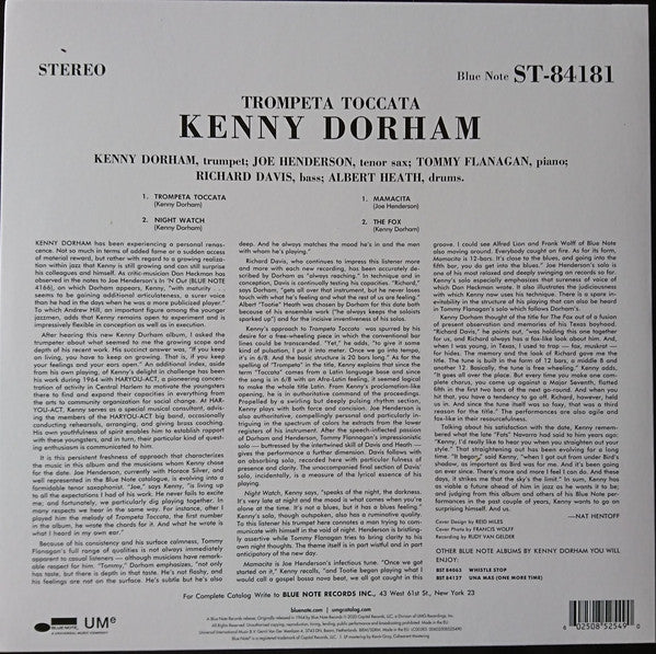 Kenny Dorham : Trompeta Toccata (LP, Album, RE, 180)