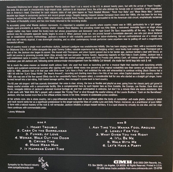 Wanda Jackson : Heart Trouble (LP, Album)