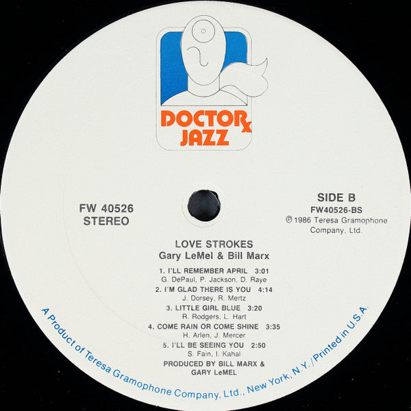 Gary LeMel, Bill Marx : Love Strokes (LP, Album)