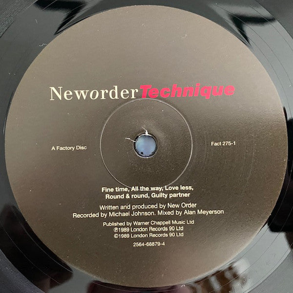 New Order : Technique (LP, Album, RE, RM, 180)