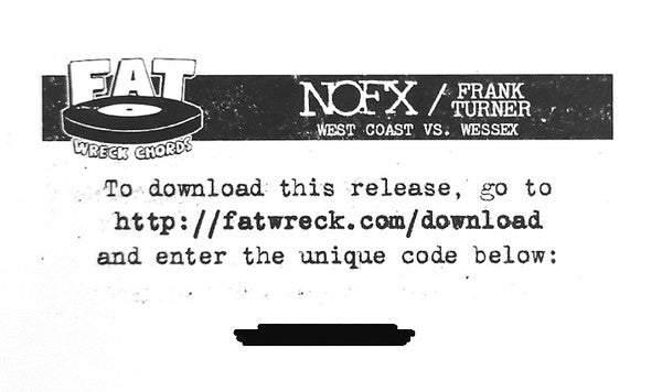 NOFX Vs. Frank Turner : West Coast Vs. Wessex (LP, Album)