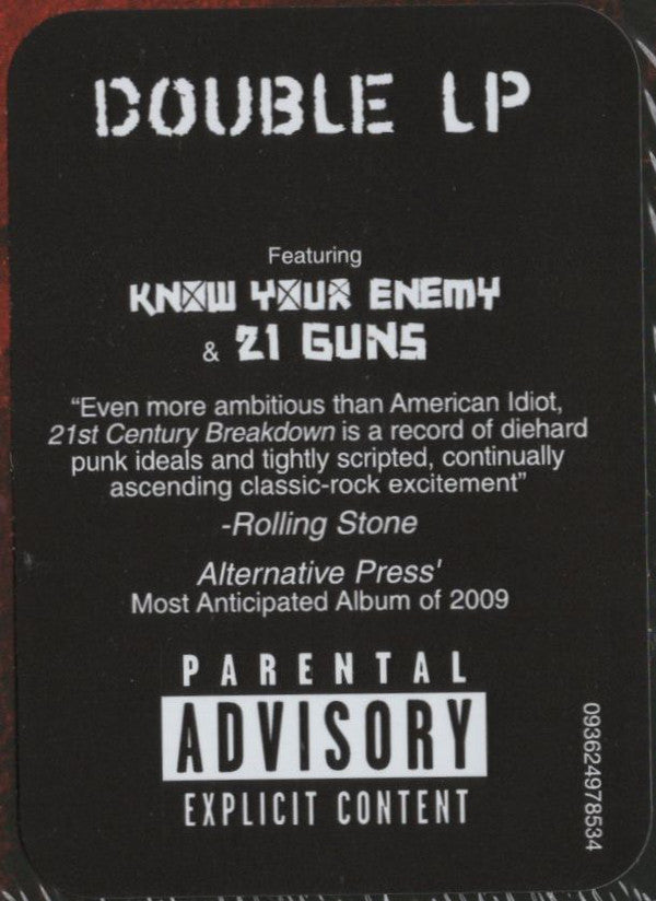 Green Day : 21st Century Breakdown (2xLP, Album, RE)