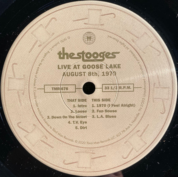 The Stooges : Live At Goose Lake August 8th, 1970 (LP)