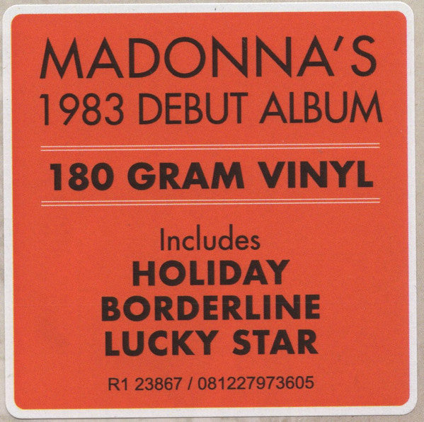 Madonna : Madonna (LP, Album, RE, 180)