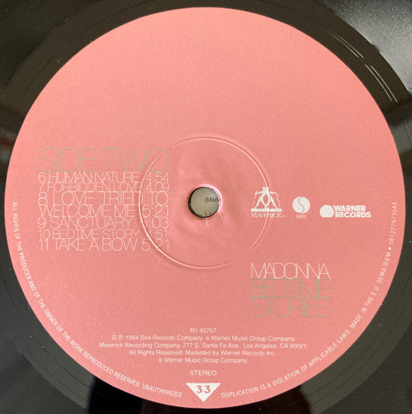 Madonna : Bedtime Stories (LP, Album, RE, 180)