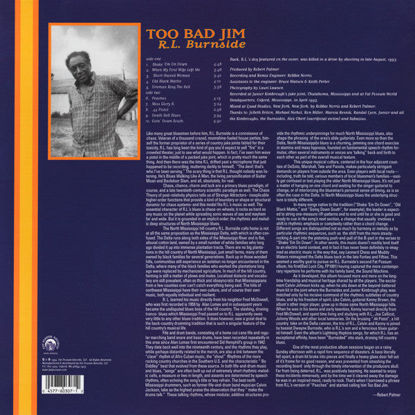R.L. Burnside : Too Bad Jim (LP, Album, RE, RP)