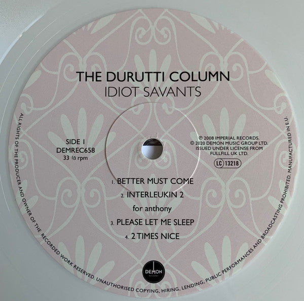 The Durutti Column : Idiot Savants (LP, Album, RSD, Ltd, RE, Whi)
