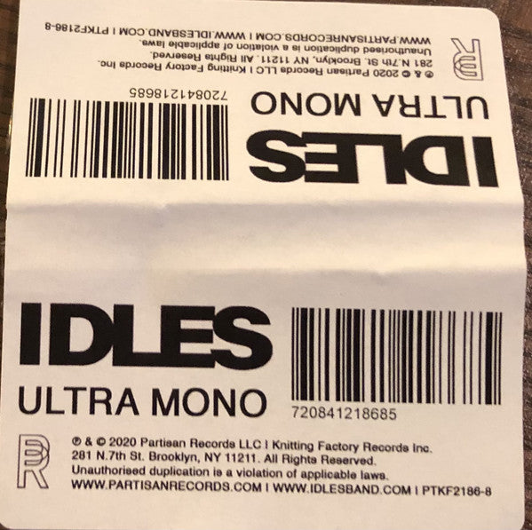 Idles : Ultra Mono (LP, Album, Dlx, Gat)