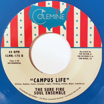 The Sure Fire Soul Ensemble Featuring Kelly Finnigan : Impeach The President (7", Ltd, Blu)