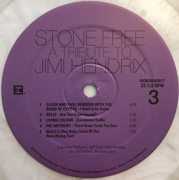 Various : Stone Free (A Tribute To Jimi Hendrix) (LP, Cle + LP, S/Sided, Etch, Cle + Comp, Ltd, RE)