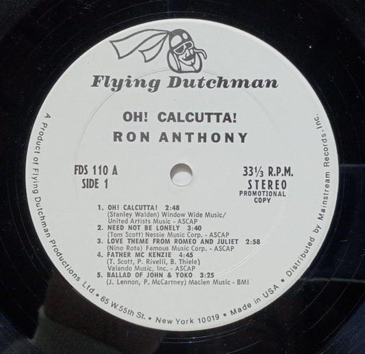 Ron Anthony : Oh! Calcutta (LP, Album, Promo, Gat)