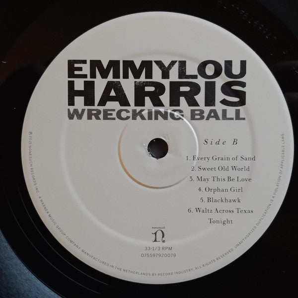 Emmylou Harris : Wrecking Ball (LP, RE)