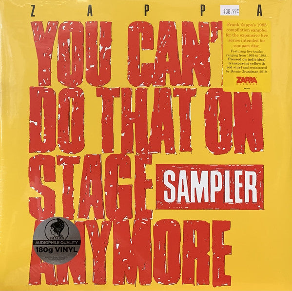 Frank Zappa : You Can't Do That On Stage Anymore (Sampler) (Comp, RE, Smplr + LP, Yel + LP, Red)