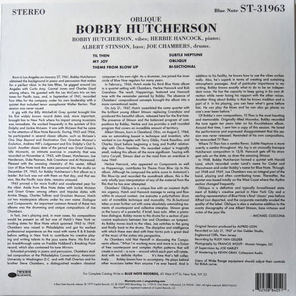 Bobby Hutcherson : Oblique (LP, Album, RE, 180)