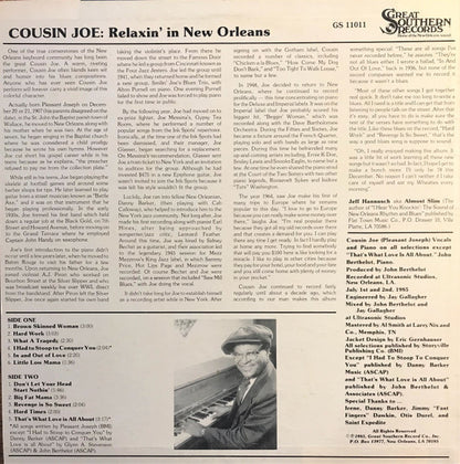 Cousin Joe : Relaxin' In New Orleans (LP)