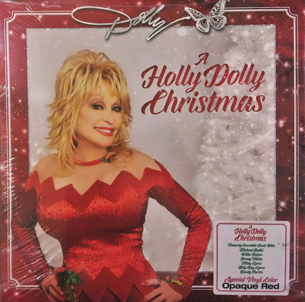 Dolly Parton : A Holly Dolly Christmas (LP, Album, Red)