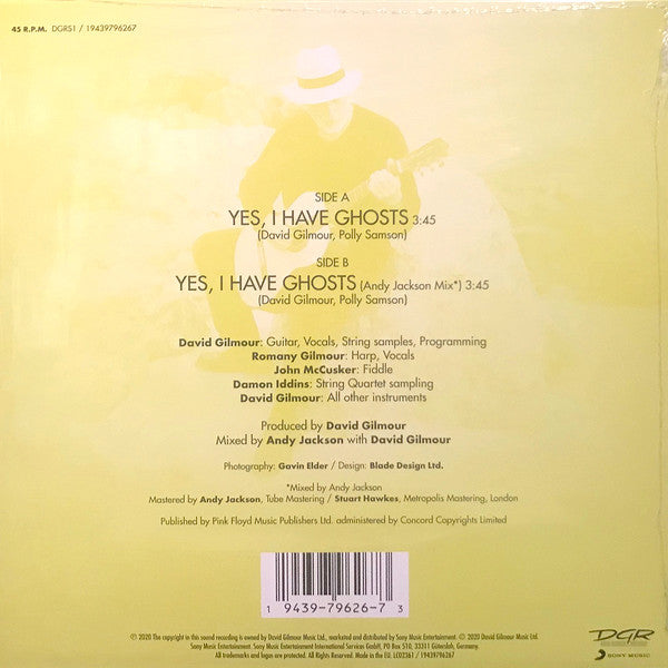 David Gilmour With Romany Gilmour : Yes, I Have Ghosts (7", Single, Ltd)