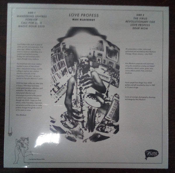 Mac Blackout : Love Profess (LP, Whi)